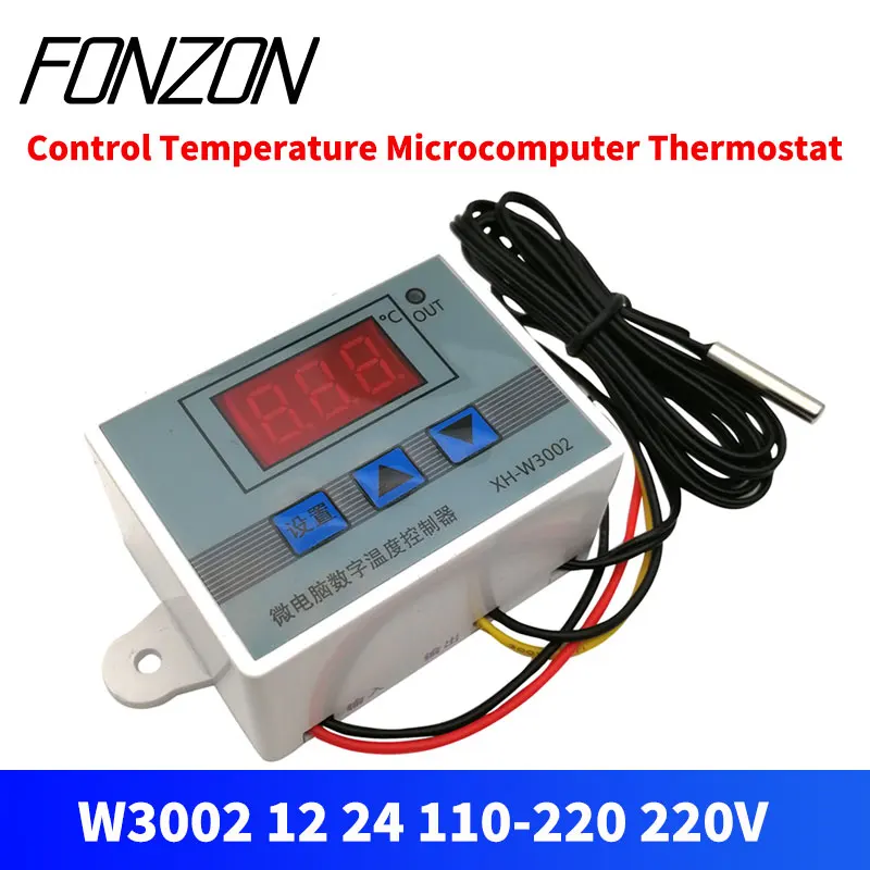 

W3002 Digital Control Temperature Microcomputer Thermostat Switch Thermometer New Thermoregulator 12/24/220V For Arduino