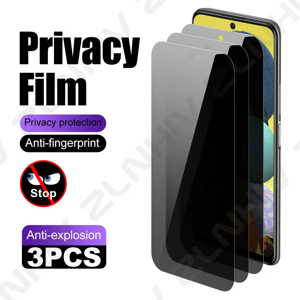 3pcs Phone Screen Protector for Samsung A73 A53 A33 A23 Privacy Protective Film A13 A03 Tempered Glass smartphone A72 A52 A42