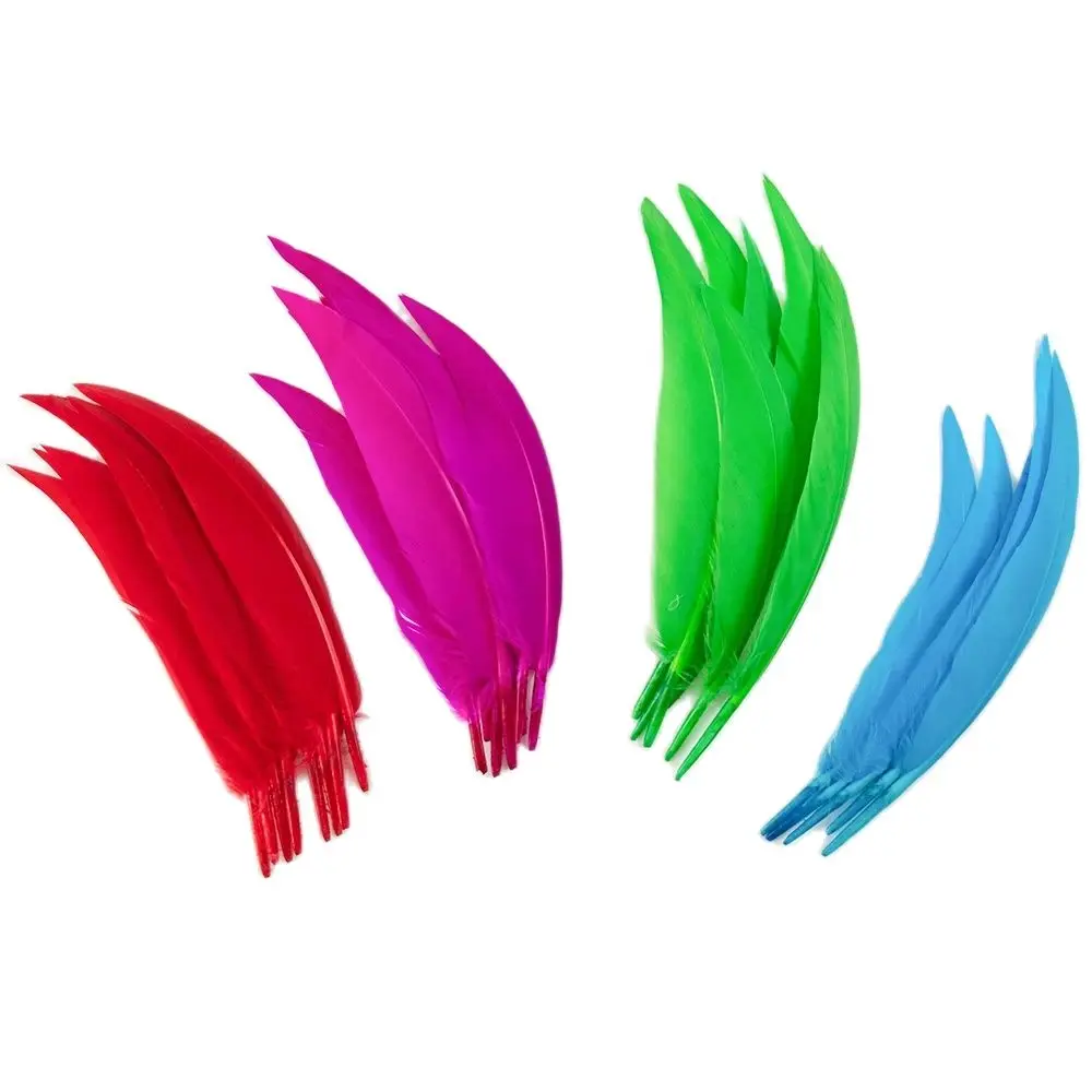 50PCS Dyed Goose Feathers 10-15cm Multicolor Duck Feather For DIY Headdress Jewelry Making Party Decoration Plumes Crafts