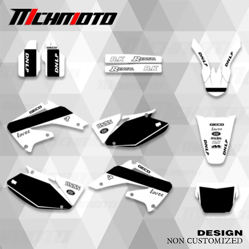 

MCHMFG Motorcycle Graphic Decals Stickers Kits for Honda CRF 450 450R CRF 450 R CRF450R CRF450 2002 2003 2004 Number Name Custom