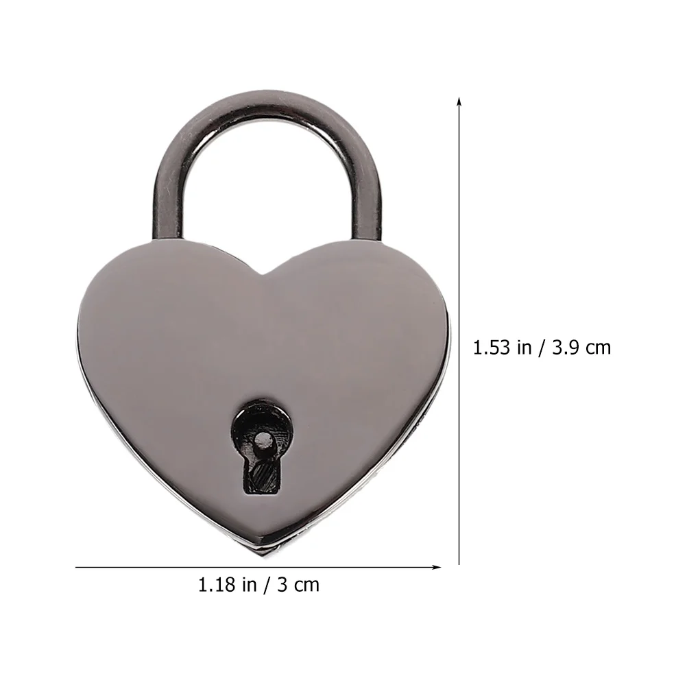 2 Sets Suitcase Couple Heart Lock Lovers Valentine Gift Zinc Alloy Locker with Key Diary Locks