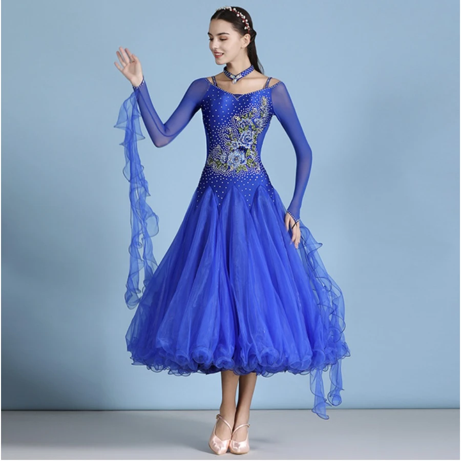 Adult Modern Dance Dress Ballroom Dancing Costume Fringe Waltz Dress Rumba Costumes Modern Dance Costumes Wear