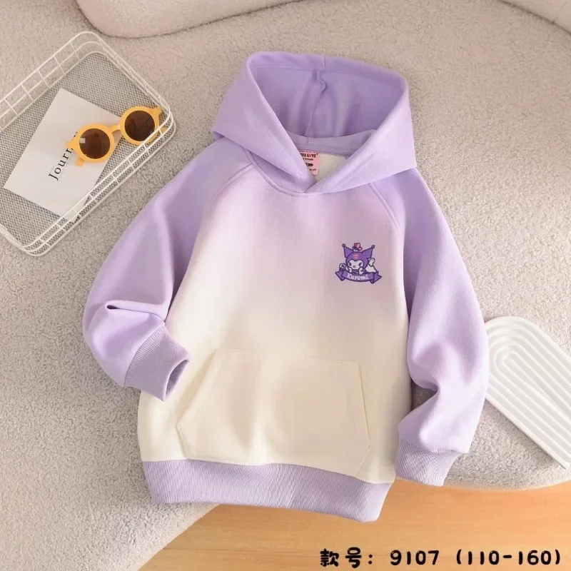 

Sweet Cinnamoroll My Melody Anime Kawaii MINISO Long Sleeve Hoodie Cute Kuromi Children Casual Shirt Clothes Gifts Toys