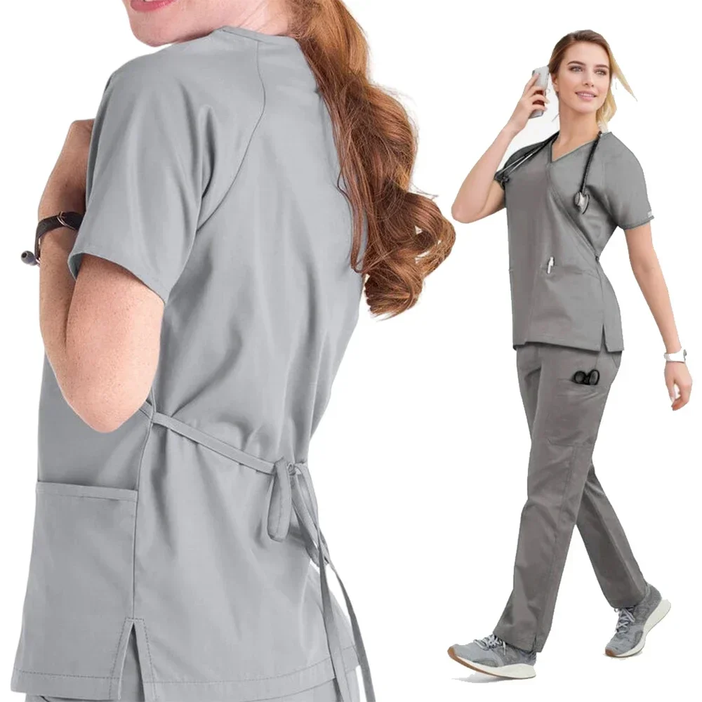 Female Beauty Salon Work Clothes Operating Room Scrub Doctor's Scrub Sets Hospital Surgery Gowns Dental Clinic Workwear