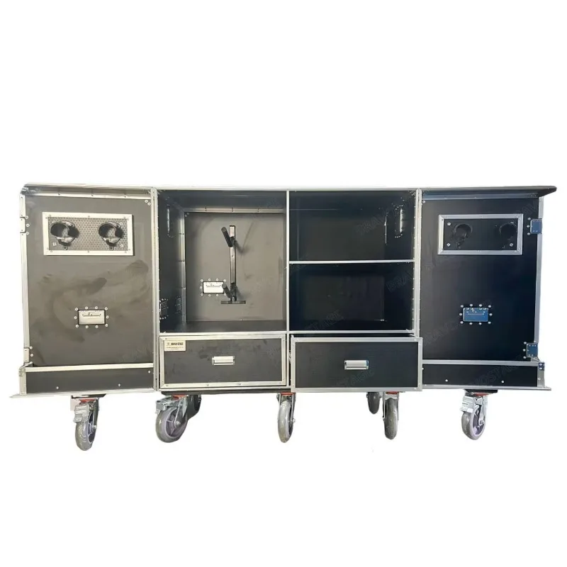 

Portable Double Saddle Flight Case, Equestrian Tack Locker for Two Full Sets | Heavy-Duty Mobile Storage and Horse Saddle Box