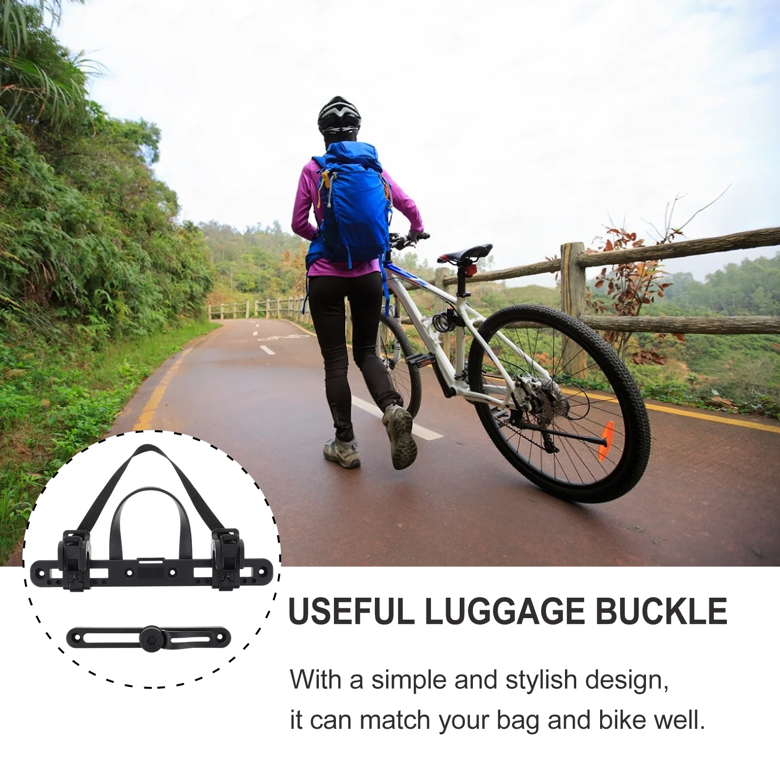 1 قطعة حقيبة الدراجة تحديد مشبك دائم النايلون قابل للتعديل التعادل أسفل مشبك قوي الأمتعة الربط أداة الدراجة الملحقات #2