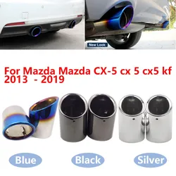 1 Pair Stainless Steel Exhaust Tip Tail Pipe Muffle For Mazda CX-5 cx 5 cx5 kf 2021 2013 2014 2015 2016 2017 2018 2019 New