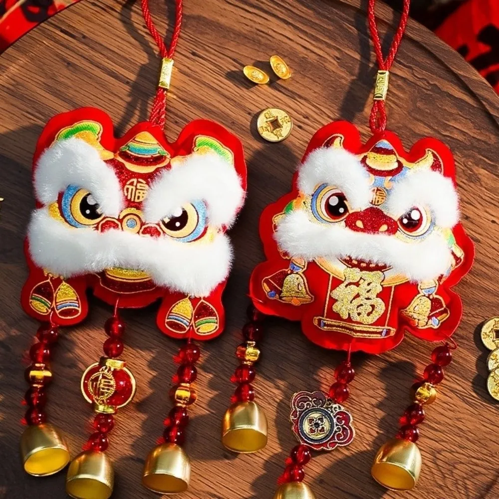 

Red Spring Festival Ornaments Horse Embroideried Cultural Lion Dance Pendant Traditional Hanging Atmosphere Lucky Pendant Wall