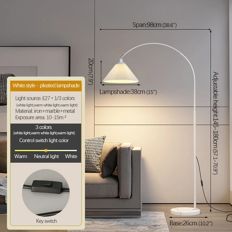 APRIL Nordic Fishing Floor Lamp ModernFamily Living Room Bedroom Creative LED Decorative Standing Light