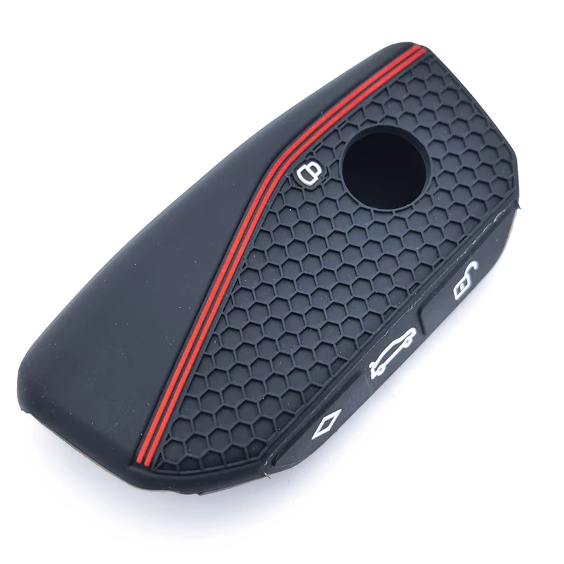 Silicone Car Remote Key Case Cap Cover Shell Fob Holder for BMW Series 7 735i 740Li X7 X1 U11 2023 I7 G07 LCI XM Accessories