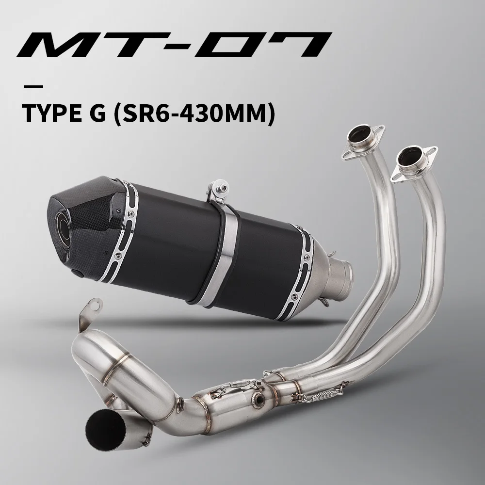Complete uitlaatsysteem voor MT07 XSR700, complete pijpset 2015-2024