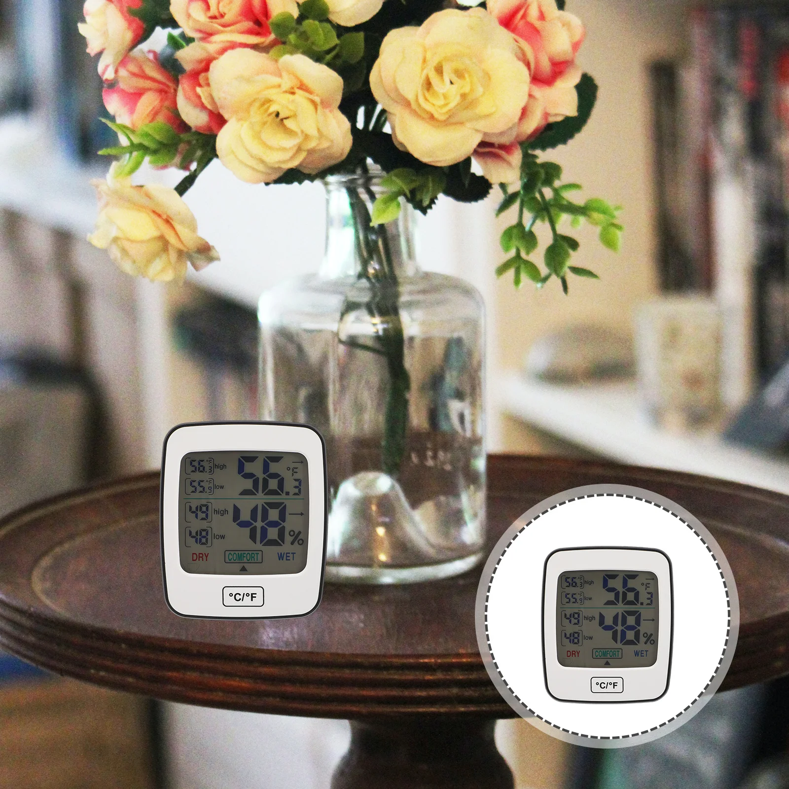 1pc Digitale Hygrometer Thermometer Binnentemperatuur-vochtigheidssensor Met Max Min Data Auto Reset 24H Display voor thuiskantoor