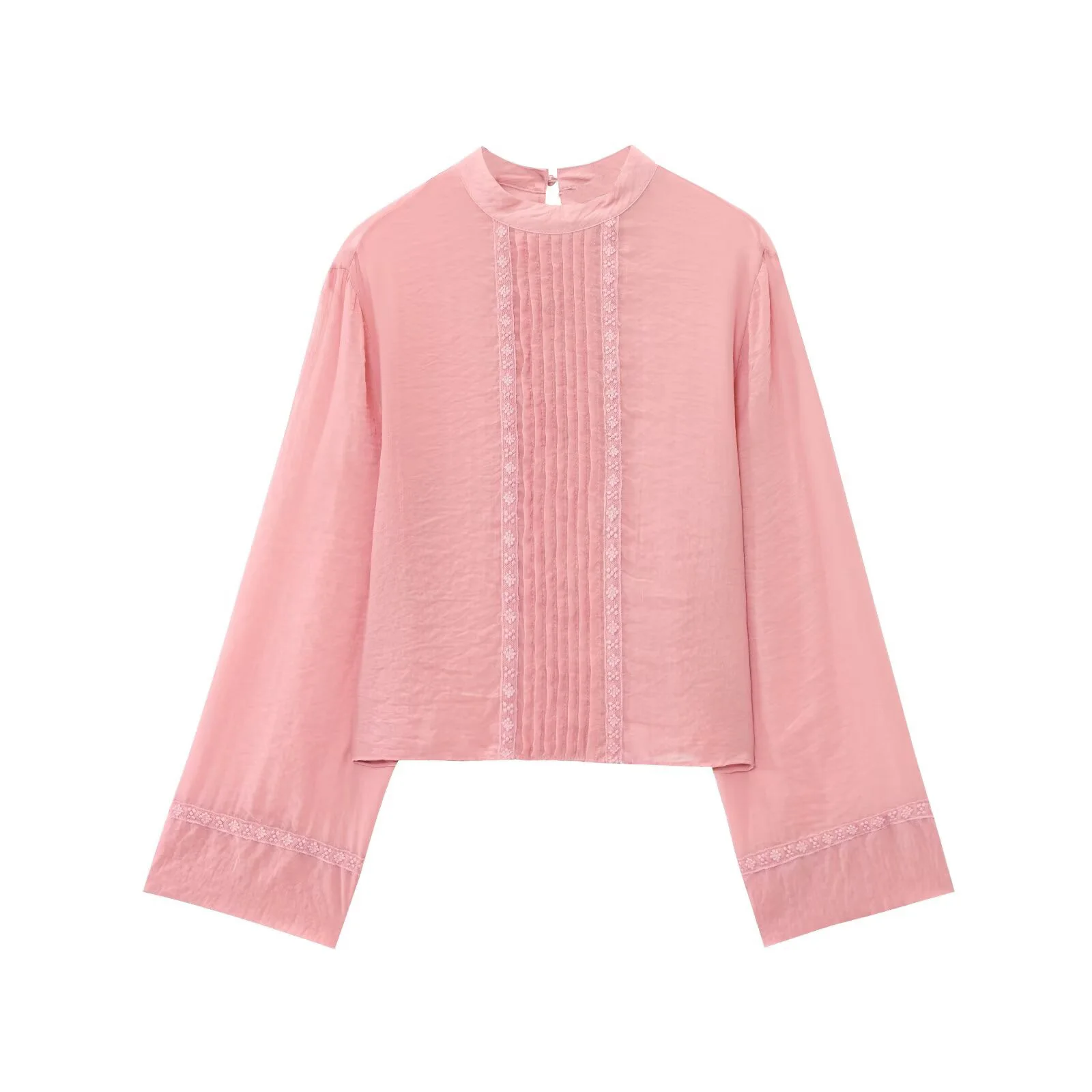 

UNIZERA Women's Shirt Fashion Loose Long Sleeve Lace Lace Solid Color Temperament Summer New Style Shirt