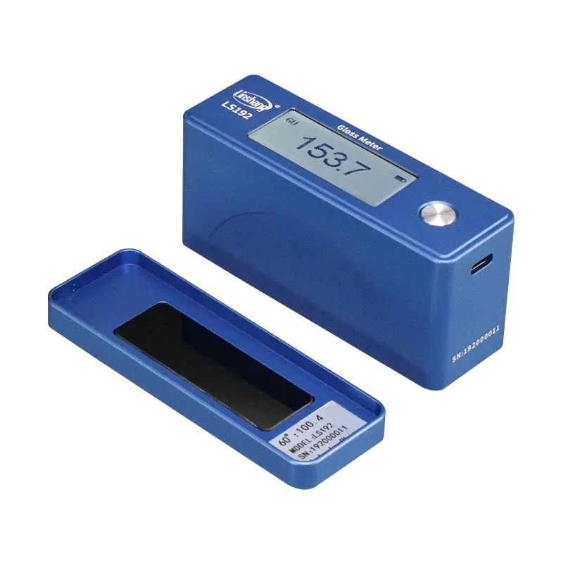 Linshang LS192 Triangle 60 Degrees Glossiness Tester, Paint and Stone Photometer, Metal Intelligent Glossiness Tester