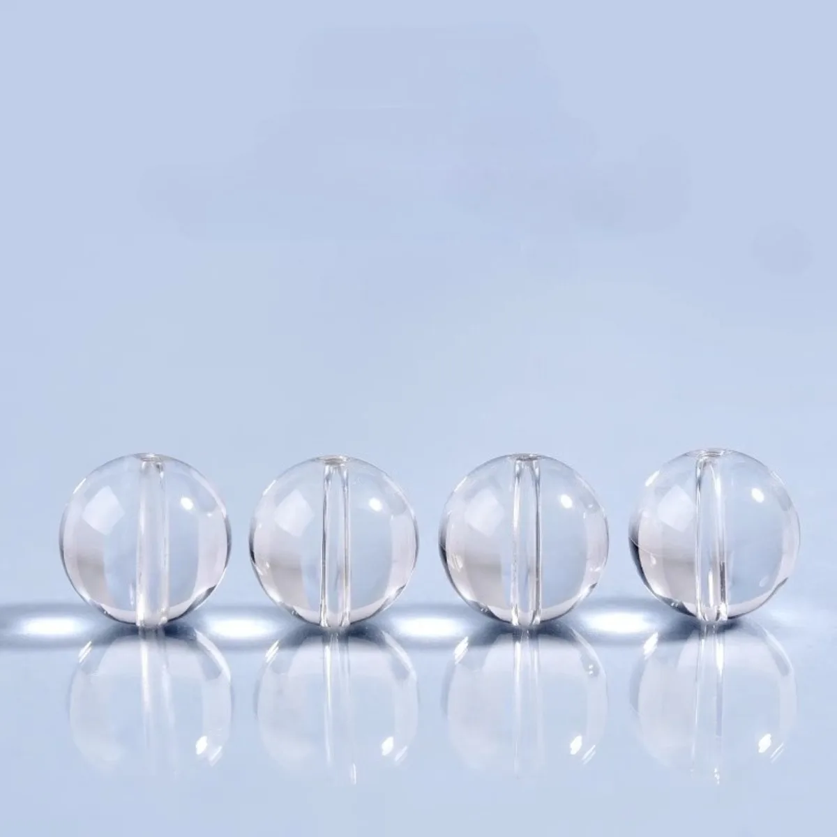 

Бусины из натурального прозрачного кварца 6-12 мм, гладкие, полированные, круглые