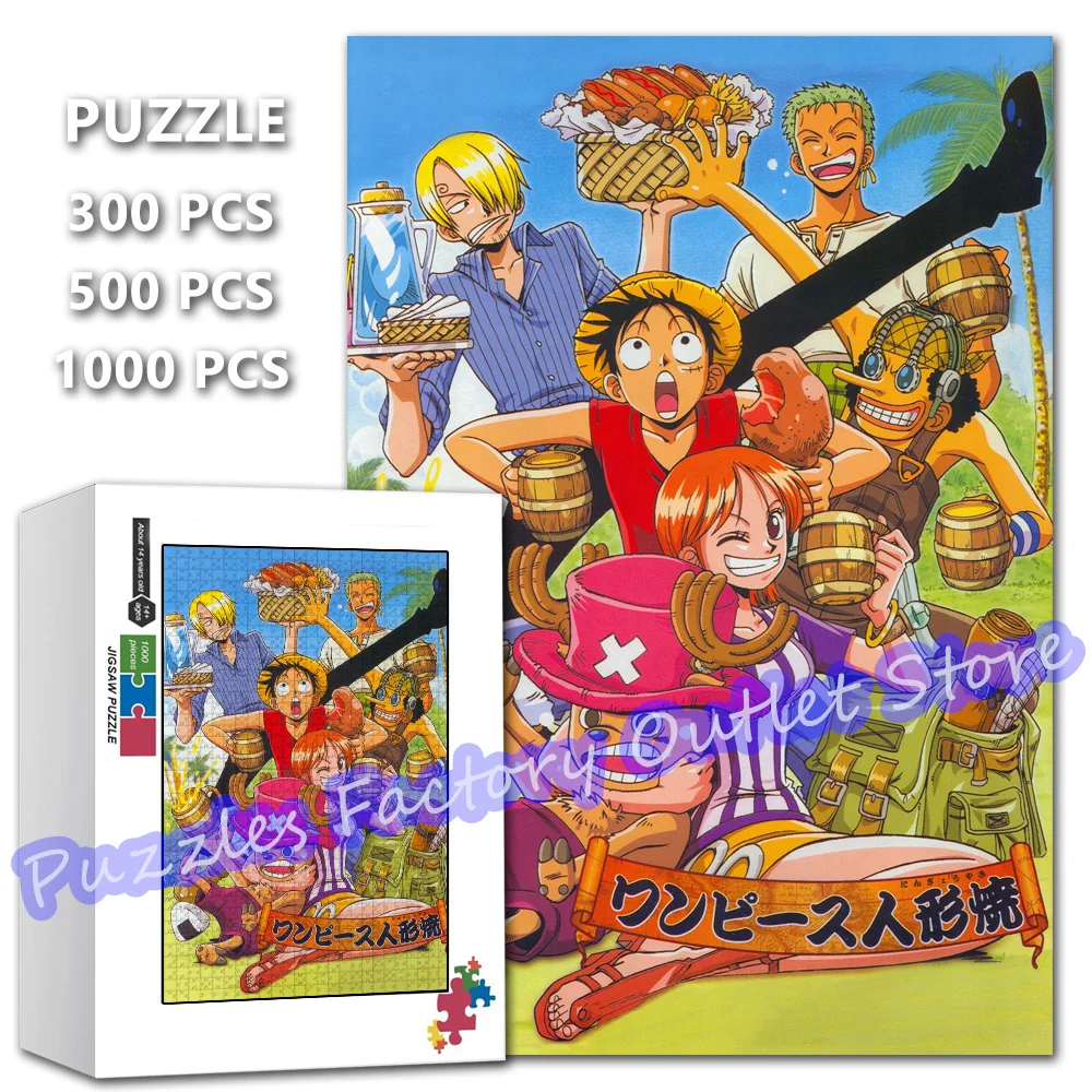 

One Piece Movie Print Puzzle 300/500/1000 Pieces Nico Robin Nami Monkey D. Luffy Anime Jigsaw Puzzle for Kids Toys Gifts