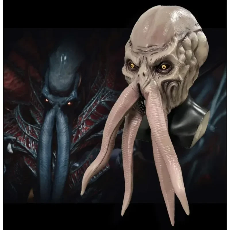 Game Baldur Gate 3 Lllithid Mind Flayer Squiddy Mask Octopussen Monster Latex Helm Headcover Halloween Kostuum Rekwisieten Decor