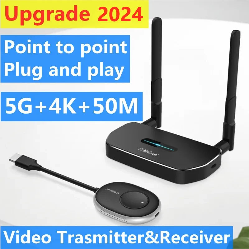 50M 5G 4K HD Mini Projektör Kablosuz HDMI Video Verici ve Alıcı Kiti Adaptörü Ev Ses TV çubuk mini PC Genişletici Ekran Dongle