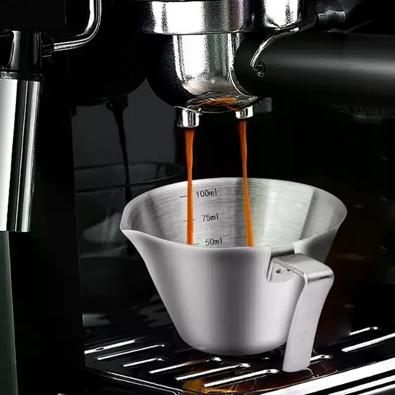 304 Stainless Steel Coffee Measuring Cup Kitchen Tool Scale Mark Espresso Shot Cup Coffee Machine Accessories Measure Mug