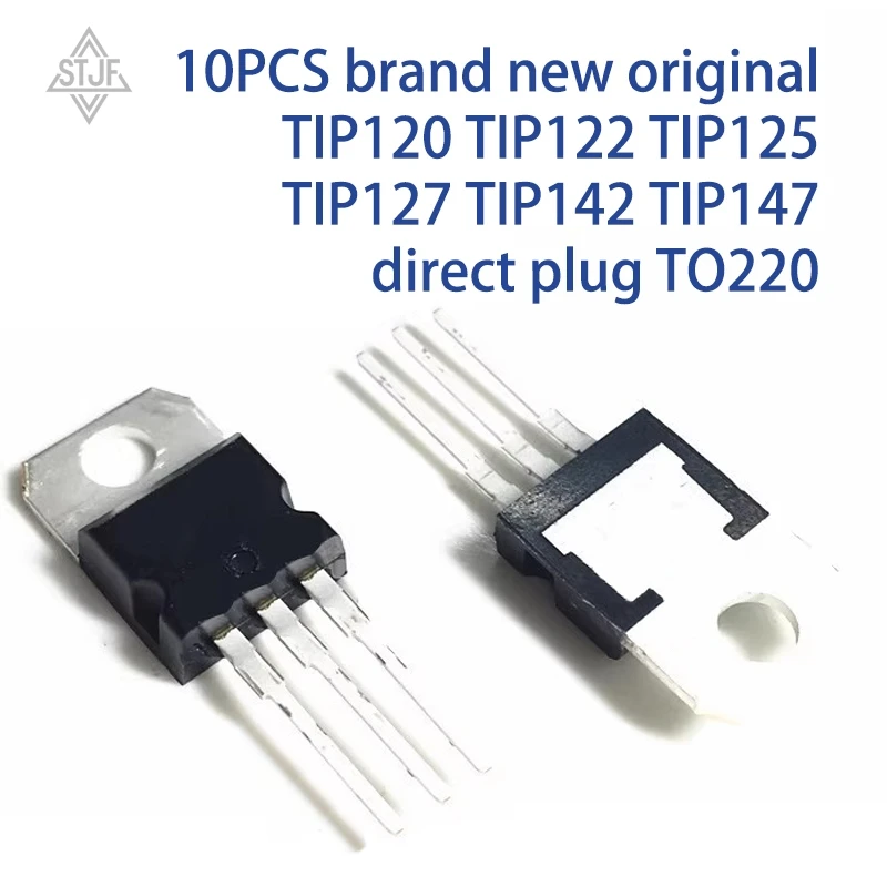 10PCS brand new original TIP120 TIP122 TIP125 TIP127 TIP142 TIP147 direct plug TO220