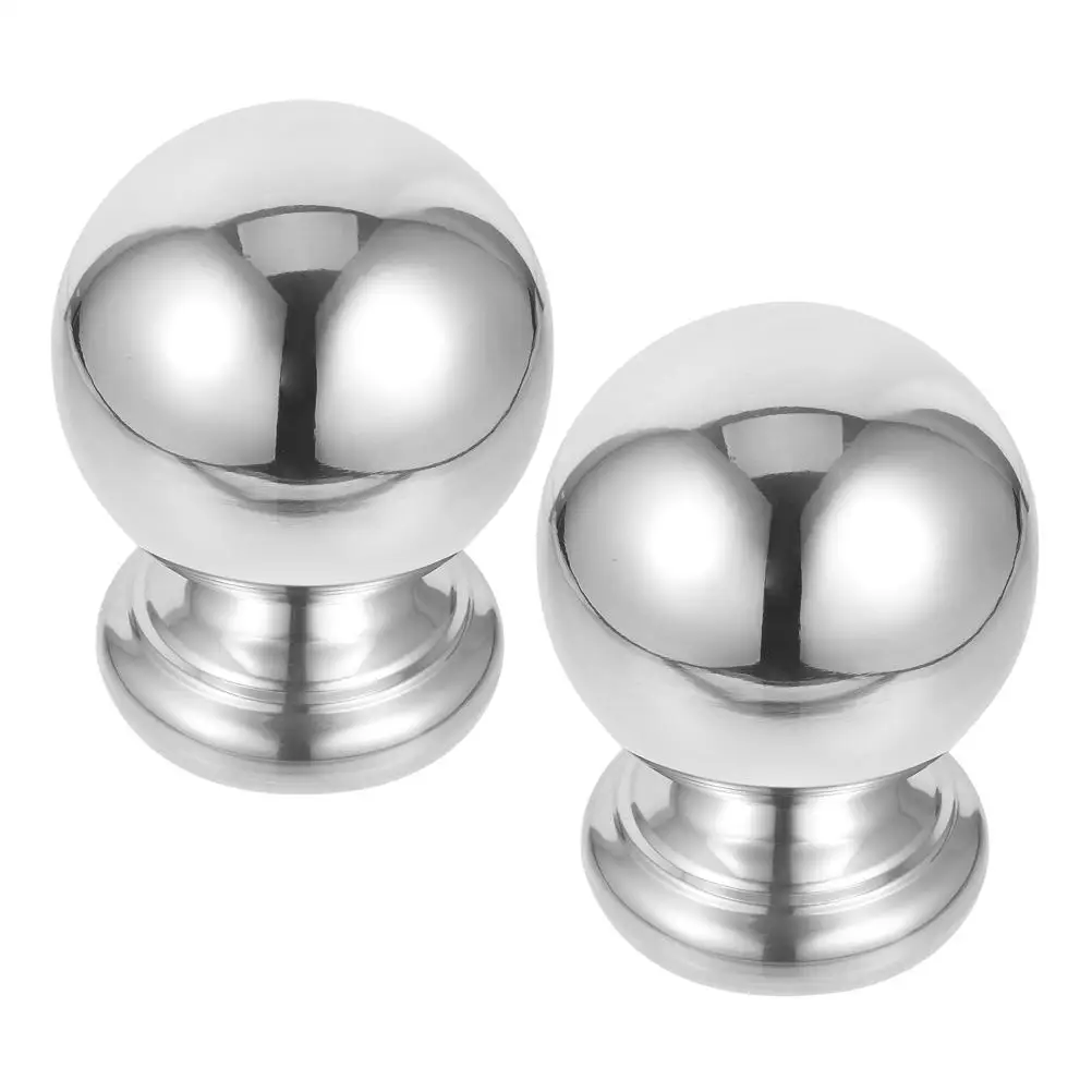

2pcs Metal Finials Sturdy Stainless Steel Fence Caps Hollow Sphere Garden Metal Post Finials Decor Lawn Fences