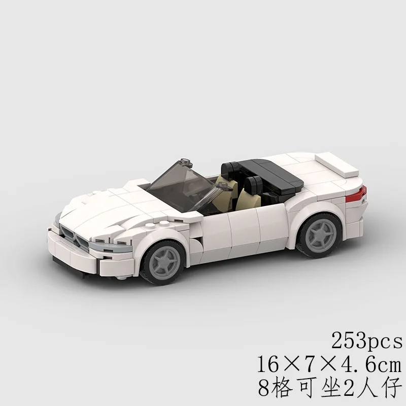 

Z4 Convertible MOC GT Coupe MOC Car Super Race F2 Vehicle Technical Model Building Block Convertibles