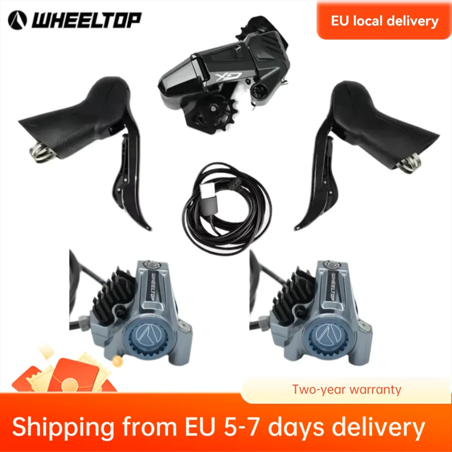 Nouveau groupe de transmission électronique sans fil Wheeltop GeX pour vélo de gravier, mono-pignon, 7-13 vitesses, haute tension