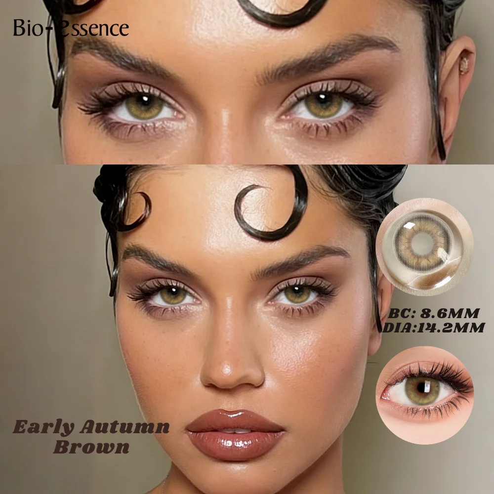Bio-essence Grey Eyes Colored Contacts Lenses Brown Lens Blue Eyes Natural Colored Pupils Eye Cosmetics for Party Daily Makeup