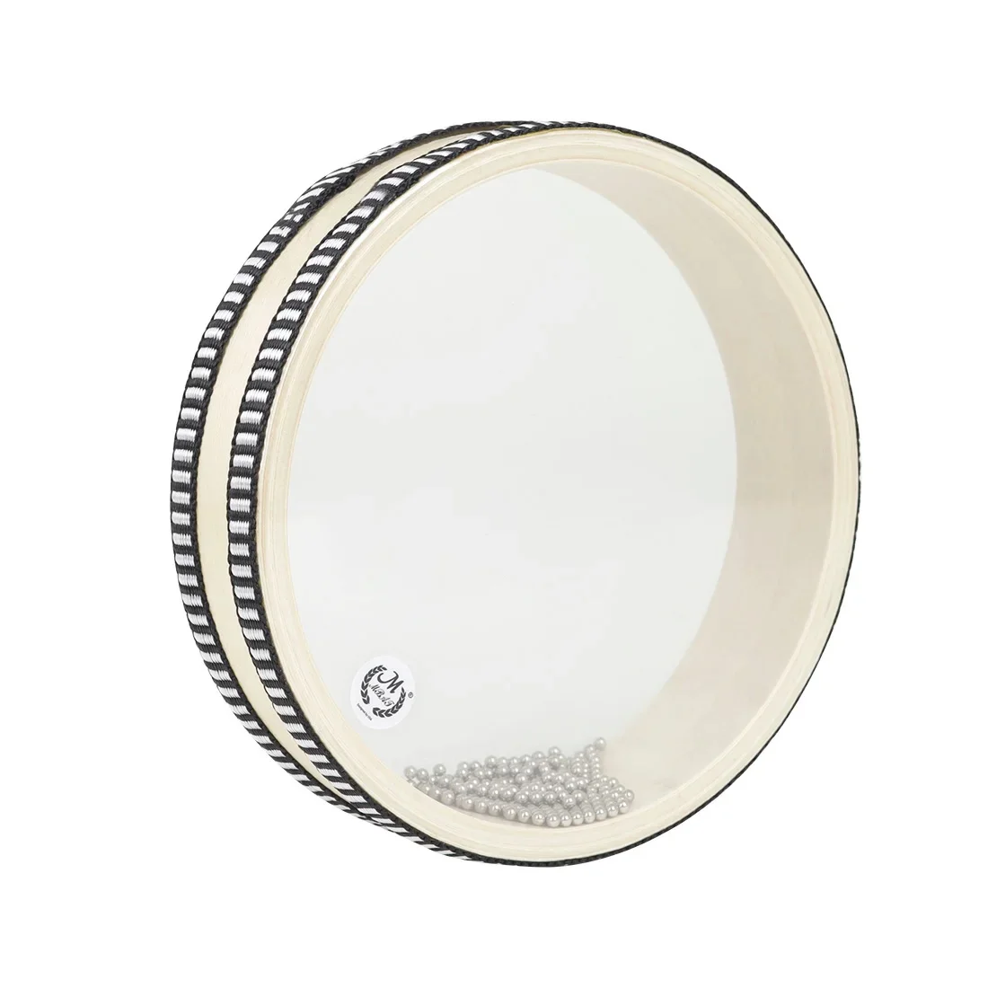 M MBAT 6 بوصة الدف المحيط موجة حبة طبل شفافة الخشب الصلب الموسيقية طبل أورف قرع أداة الأطفال طبلة ذات يد