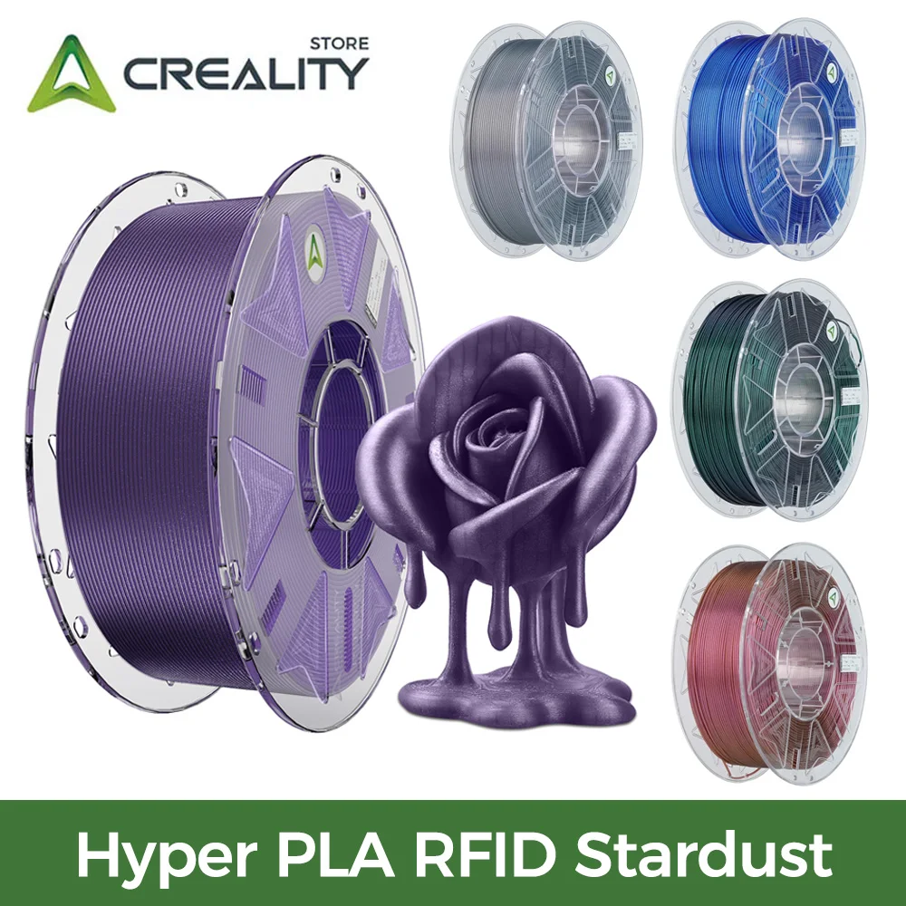 

Creality Hyper PLA RFID Stardust Filament Multicolor Hyper PLA RFID Starry 3D Filament 1KG 1.75mm for Most FDM 3D Printers