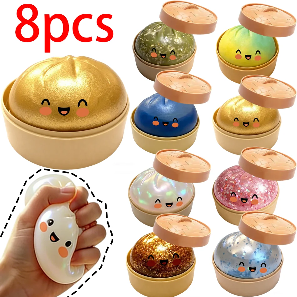 

Антистрессовая игрушка в форме паровой булочки, медленно восстанавливающая форму, мягкая, приятная на ощупь, для декора дома и комнаты, забавный подарок.