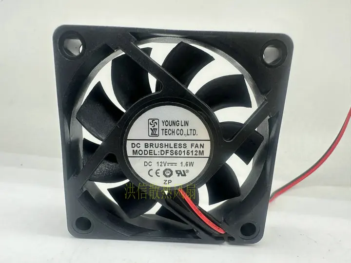 

DFS601512M DC 12 В 1,6 Вт 60x60x15 мм 2-проводной 60 мм охлаждающий вентилятор