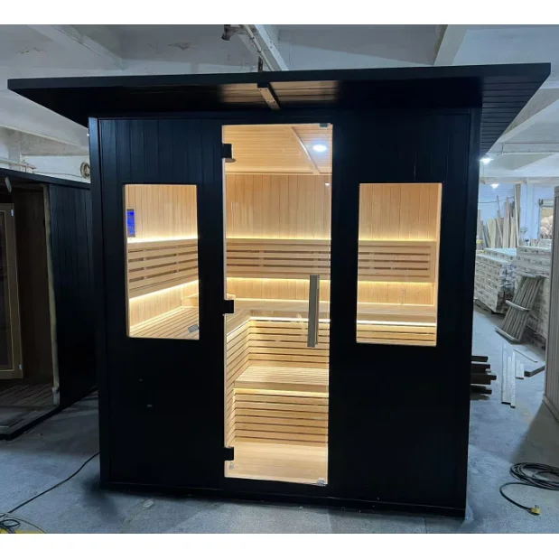 Modern Design Finland Wood Sauna Cabin Outdoor Steam Sauna for Villa Use