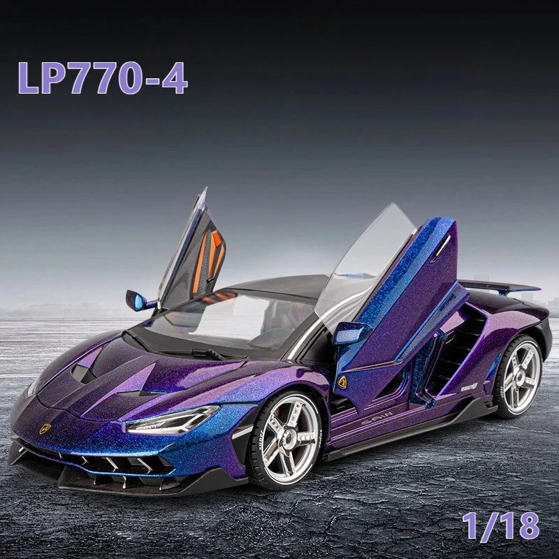 

1:18 LP770-4 Supercar Di cast Alloy Sound Light Car Model Children's Car Toys Display Oornaments Gifts