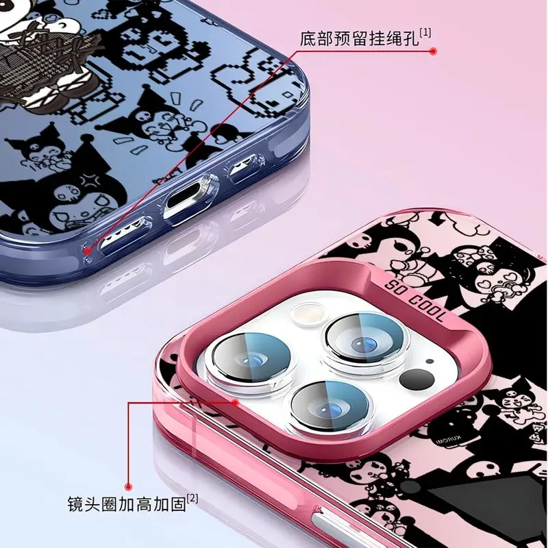 Japan Super Cool Kurome Girl phone cases for Apple iphone 14 pro max case 15pro se 13 funda iphone 11Pro 14plus 12Pro Soft Cover