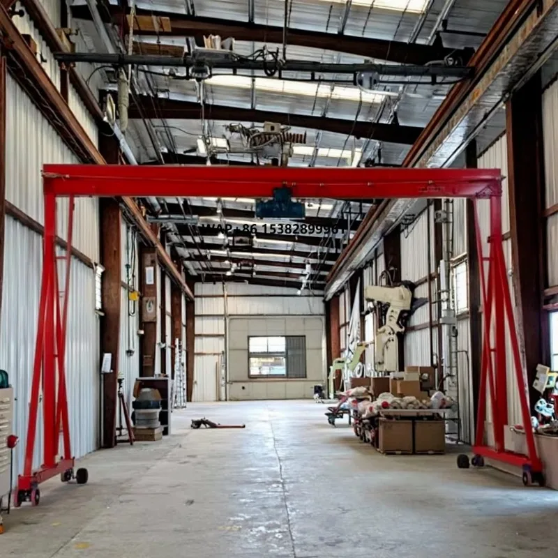 

Portable Mini Gantry Crane 1.5 Ton Hoist the Ultimate Workshop/Garage Heavy Lifter with 2.5m Lifting Height