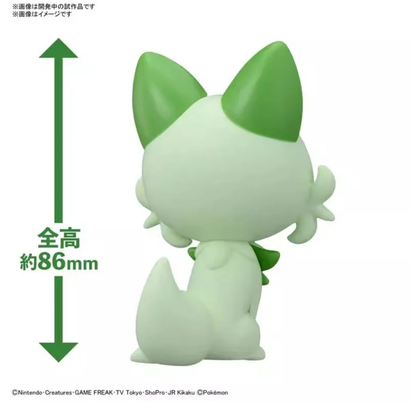 Bandai-figura de acción Original de Pokémon Sprigatito, modelo de montaje coleccionable, adornos, figura de Anime Kawaii, juguetes para niños, en Stock