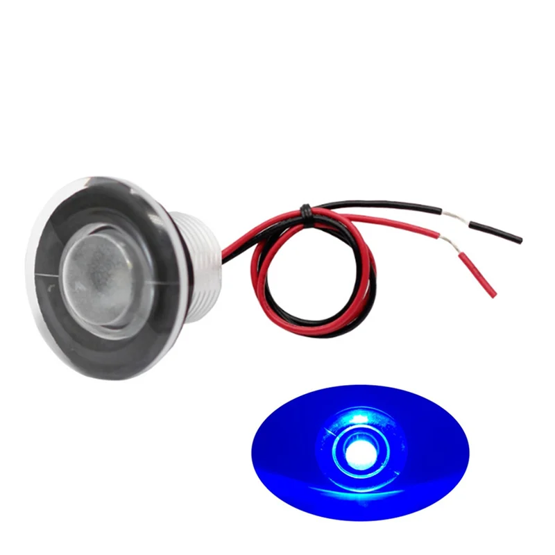 

2 шт., 12 В, синие светодиодные фонари для дорожек, погружная лампа, морской свет, водонепроницаемые фонари для автофургона, корабля, морской пехоты