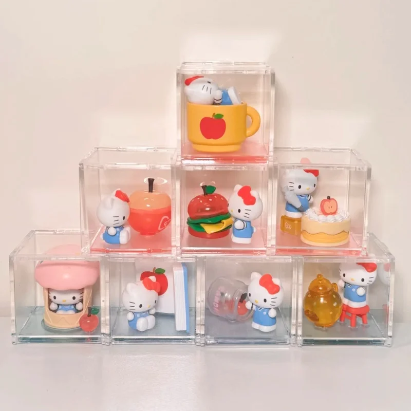 Hello Kitty Big Apple Workshop Series Mini Box Micro Handgefertigte Sanrio dekorative Ornamente Geschenk für Mädchen Sammlerfiguren
