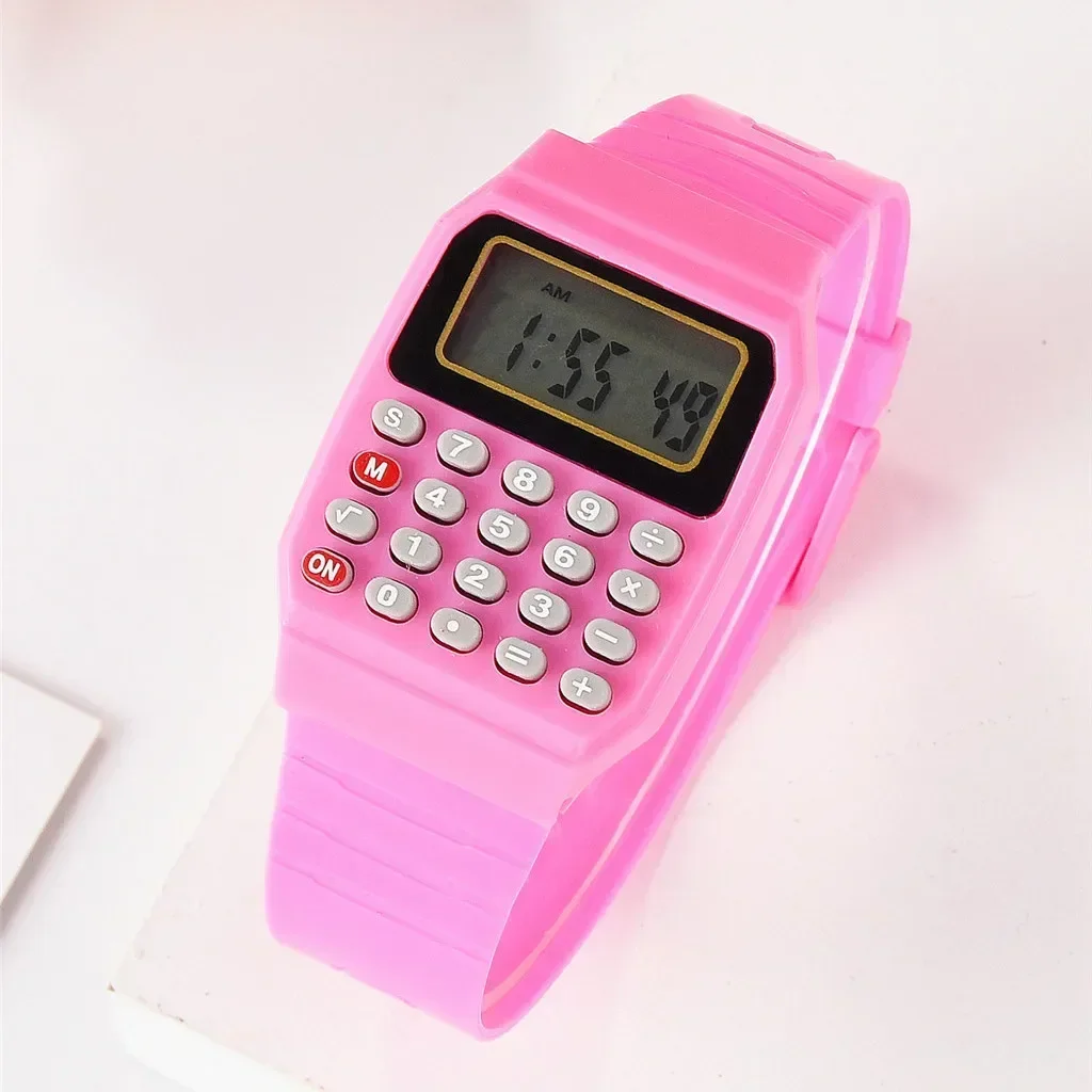 

Fashion Calculator Watches Children Led Digital Watches Silicone Band Electronic Wristwatches Kids Montre Enfants Reloj Infantil