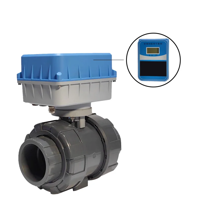 DN20 PVC equal proportion modulating valve with actuator zigbee smart water flow control ball valve for Agricultural irrigation