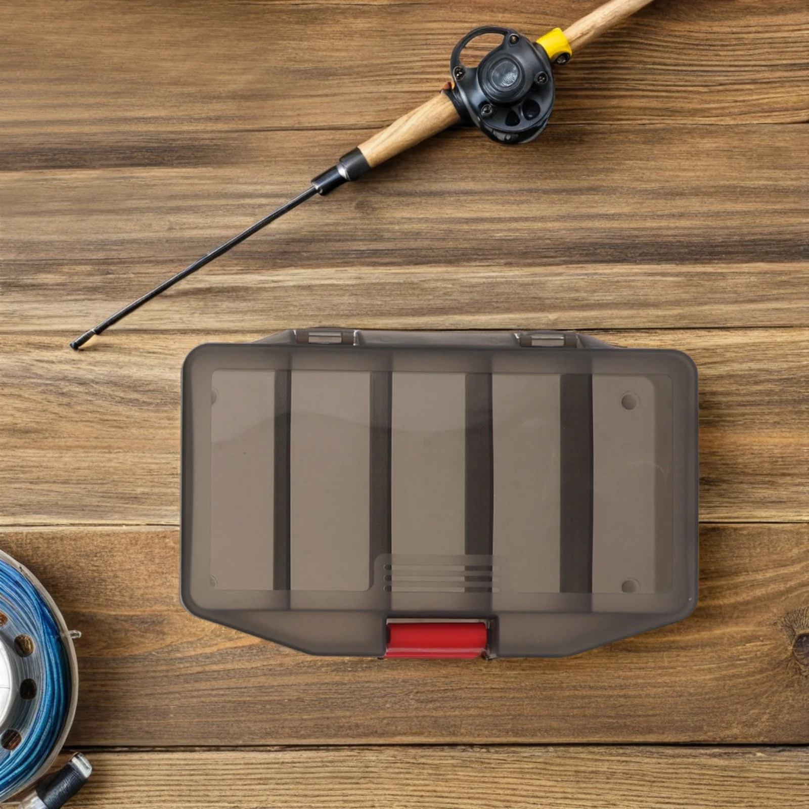 3 قطعة منظم أدوات صيد السمك الصغيرة المدمجة المحمولة صندوق تخزين طُعم الصيد متعدد الأقسام غطاء شفاف حاوية طعم الكاياك #2