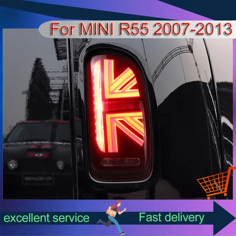 Taillights For BMW MINI Cooper R55 2007-2013 Tail Light DRL Rear Lamp Signal LED Bulbs Modified Brake Automatic Car Accessories