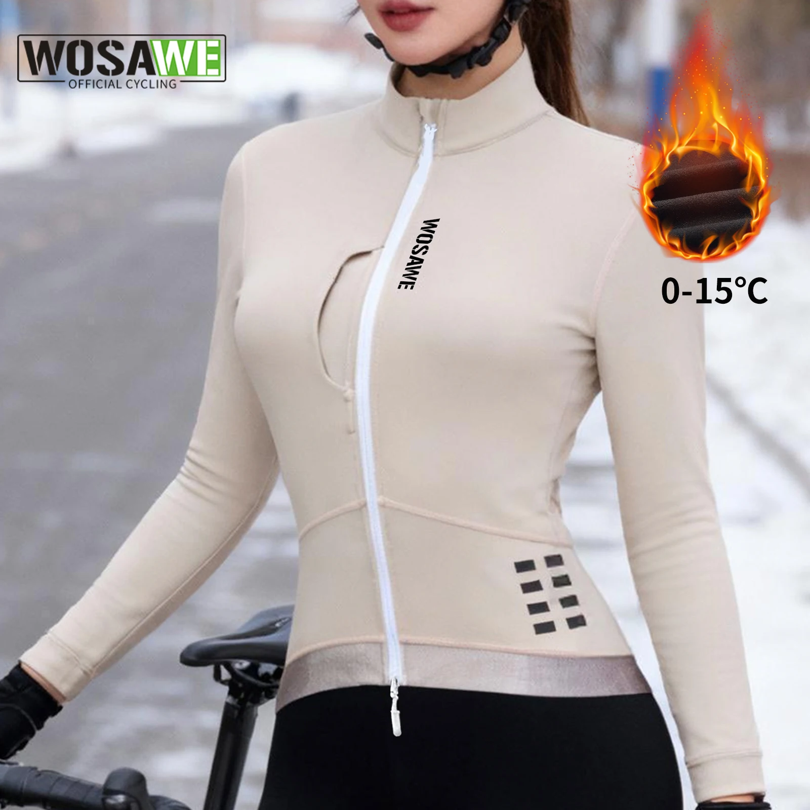 

WOSAWE женские велосипедные майки осень-зима термофлисовое пальто с длинными рукавами велосипедная куртка Ropa Ciclismo велосипедная одежда для спортзала