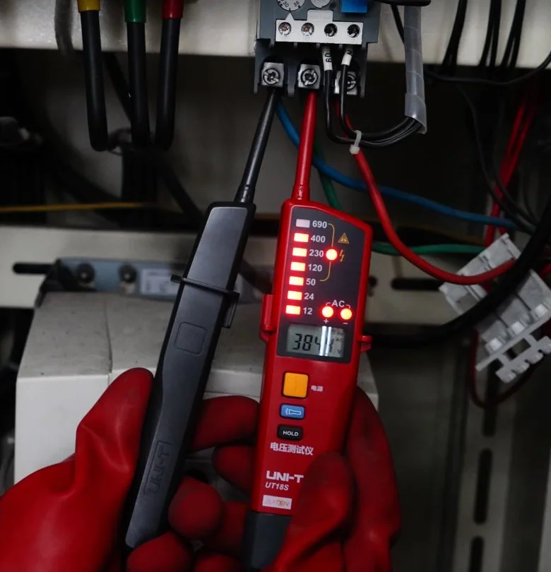 Imagem -05 - Uni-t Ut18s Testador de Tensão Sonda Volt Indicador Medidor Trifásico Sequência Continuidade Detector de Tensão Multímetro Digital