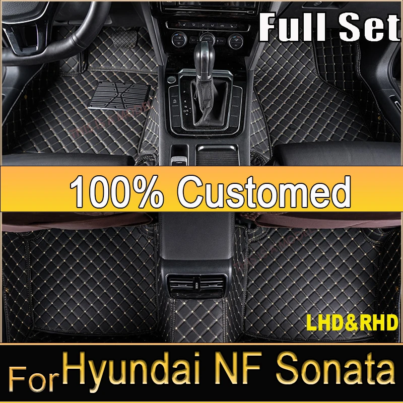 

Car Floor Mats For Hyundai NF Sonata Embera Sonica CNG 2004~2009 Mat Covers Rug Leather Carpet Interior Parts Car Accessories