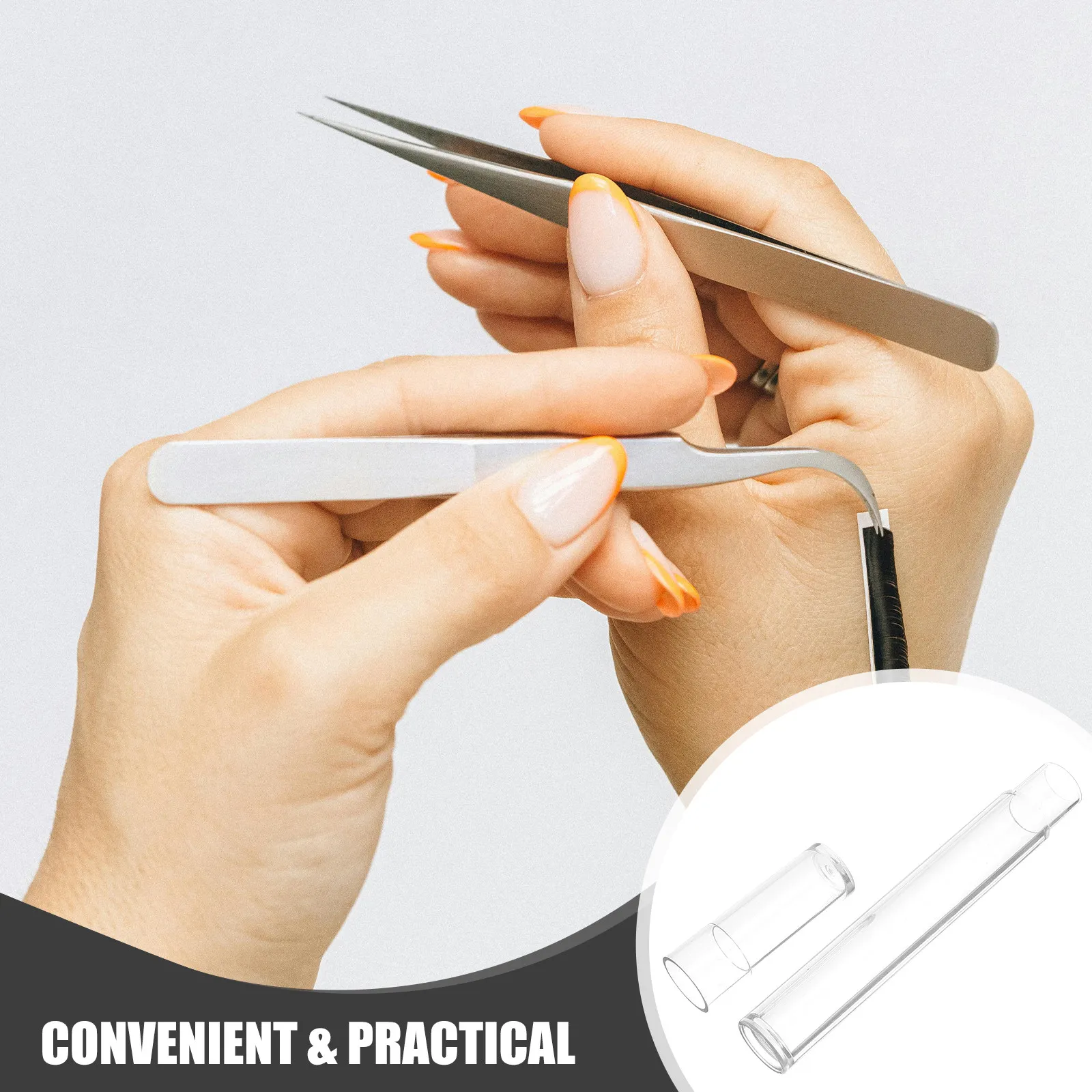 Eyelash Tweezer Storage Case Stylish Sleek Design Prevents Debris Entry Long-Lasting Plastic Lash Organizer Travel Tweezer Case