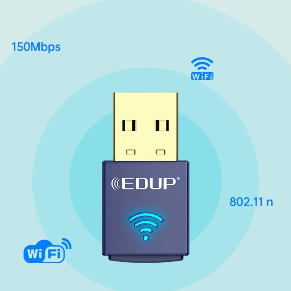 Mini adaptador WiFi de 150Mbps, Mini USB Bluetooth 4,0, controlador de tarjeta de red USB, receptor WiFi inalámbrico de 2,4G gratuito, conexión LAN