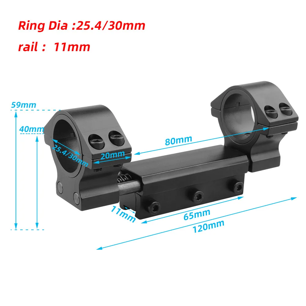 Picture 5: Zero Recoil Mount Scope Mount 25.4mm/ 30mm Rings w/Stop Pin Adapter 11/20mm 3/8
