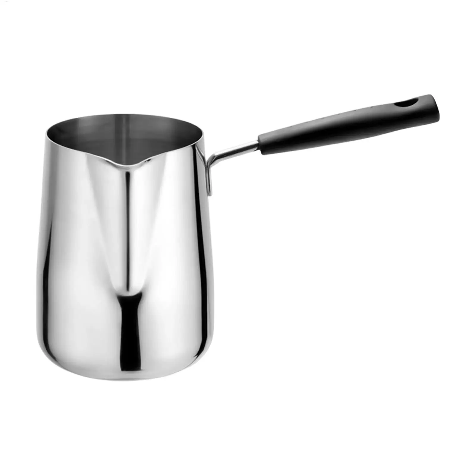 600ml Turkish coffee maker with Pouring Spout Small stainless steel Coffee Pot coffee and butter warmer Long Handle coffee maker